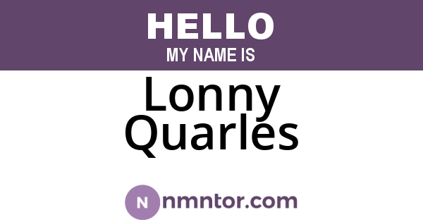 Lonny Quarles