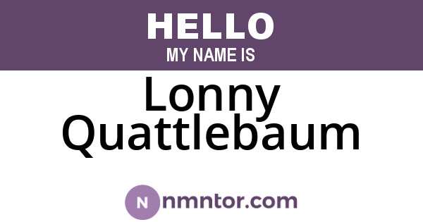 Lonny Quattlebaum