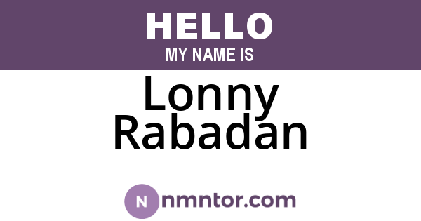 Lonny Rabadan
