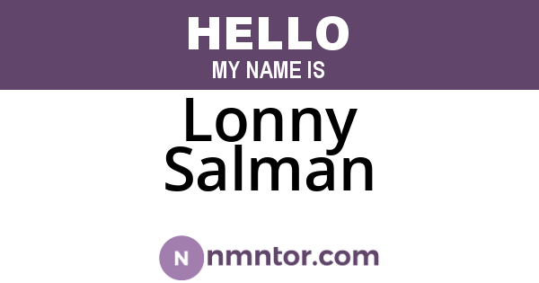 Lonny Salman