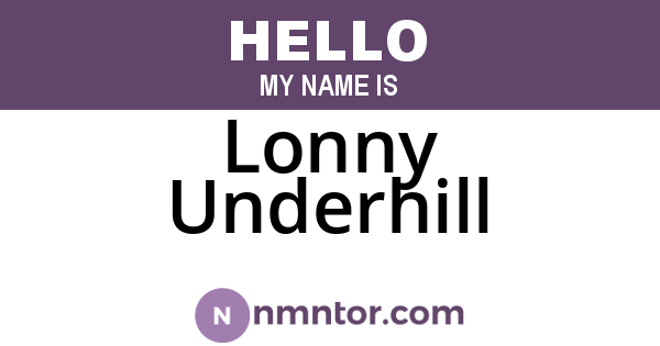 Lonny Underhill