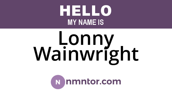Lonny Wainwright