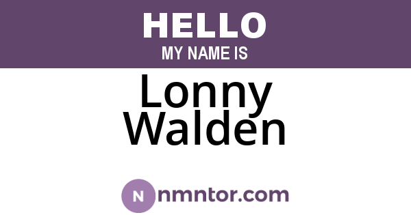 Lonny Walden