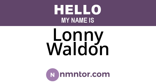 Lonny Waldon