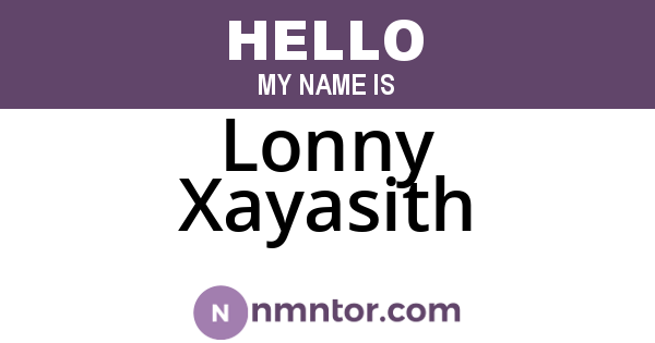Lonny Xayasith