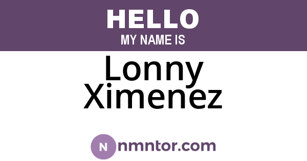 Lonny Ximenez