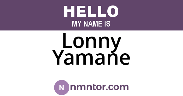 Lonny Yamane