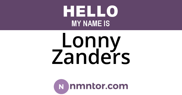 Lonny Zanders