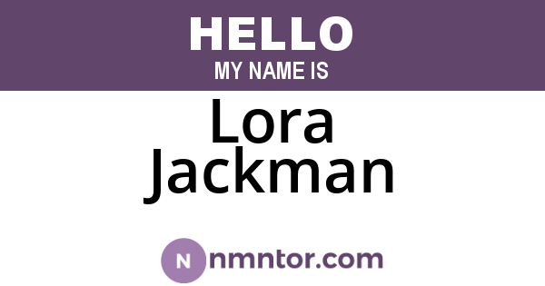 Lora Jackman