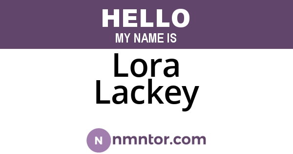 Lora Lackey
