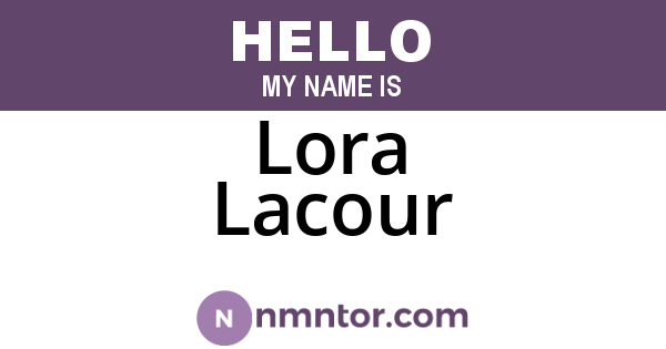 Lora Lacour
