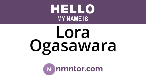 Lora Ogasawara