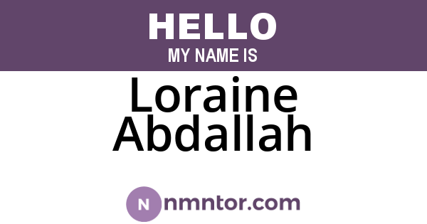 Loraine Abdallah