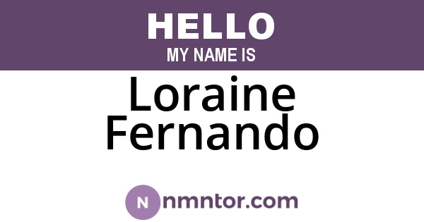 Loraine Fernando
