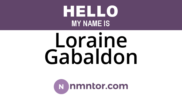Loraine Gabaldon