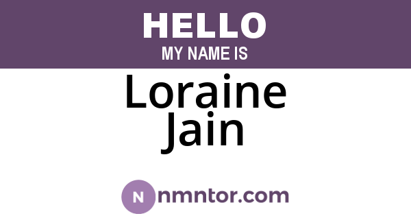 Loraine Jain