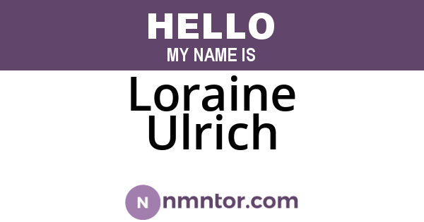 Loraine Ulrich