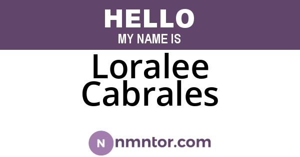 Loralee Cabrales