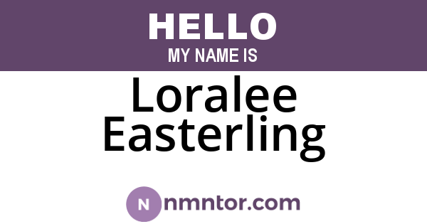 Loralee Easterling