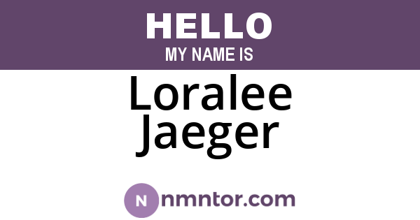 Loralee Jaeger