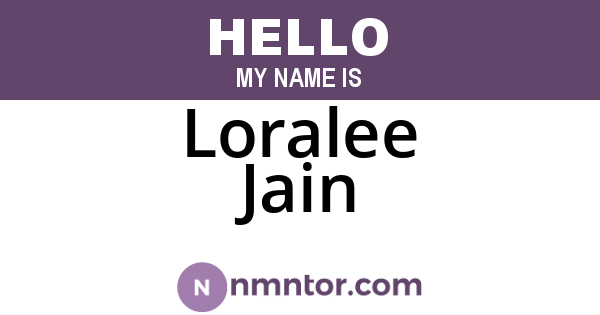 Loralee Jain