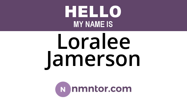 Loralee Jamerson