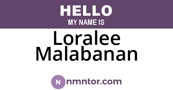 Loralee Malabanan