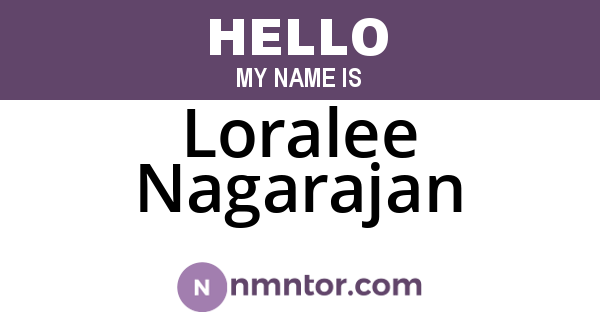 Loralee Nagarajan
