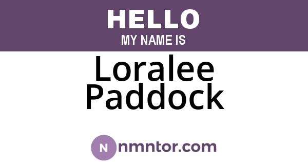 Loralee Paddock