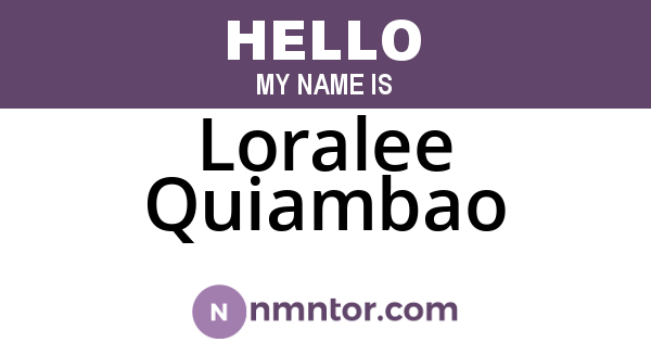 Loralee Quiambao
