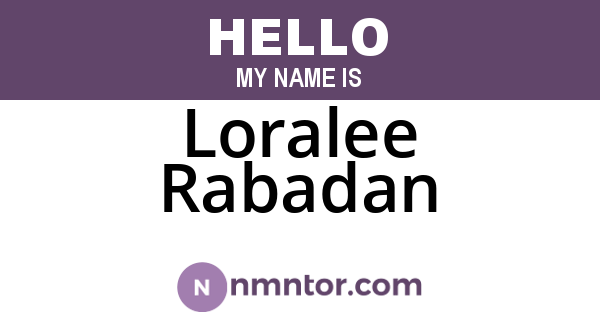 Loralee Rabadan