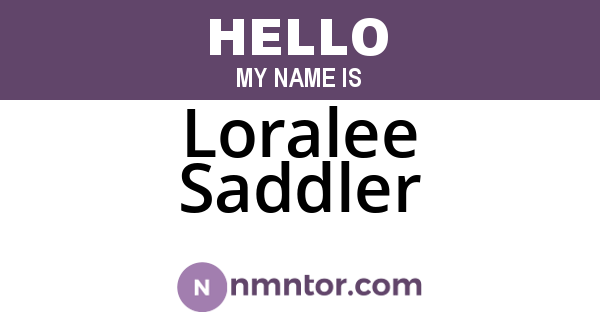 Loralee Saddler