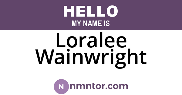 Loralee Wainwright