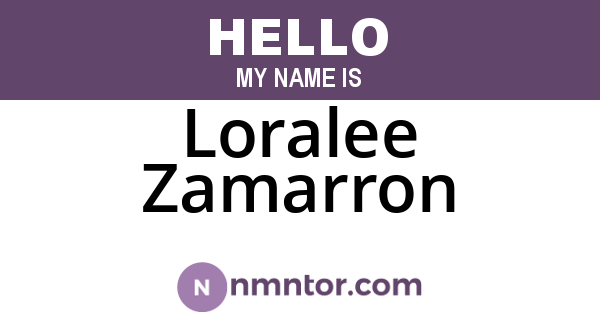 Loralee Zamarron