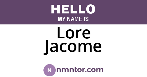Lore Jacome