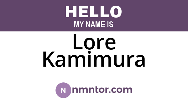 Lore Kamimura