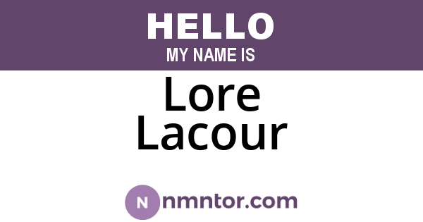 Lore Lacour