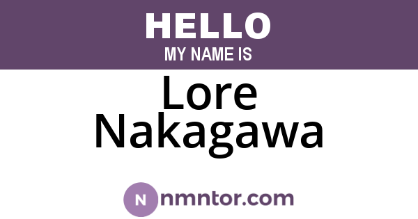 Lore Nakagawa