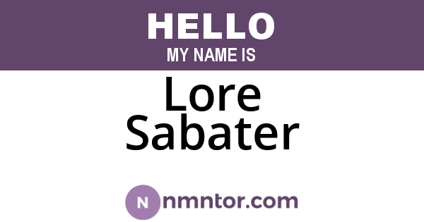Lore Sabater