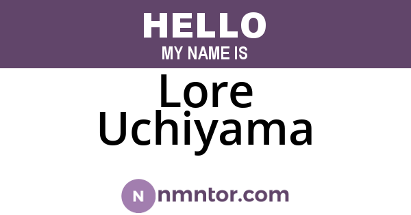 Lore Uchiyama