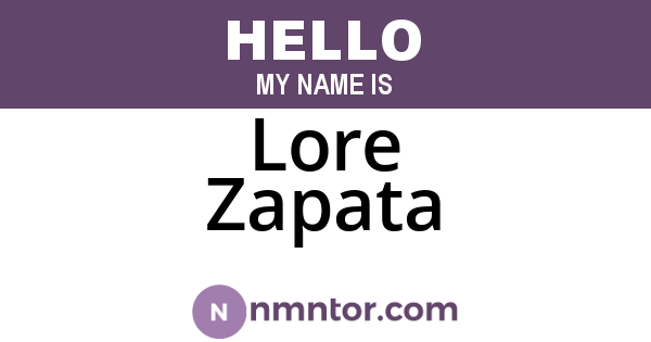 Lore Zapata