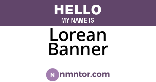 Lorean Banner