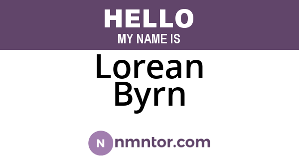 Lorean Byrn