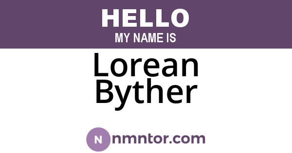 Lorean Byther