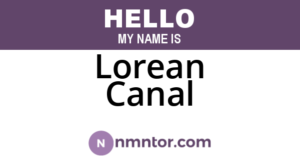 Lorean Canal