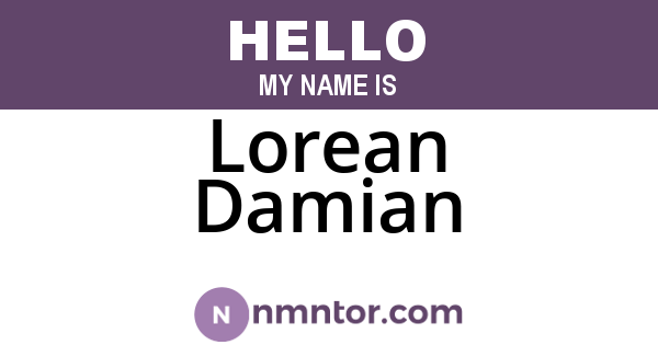 Lorean Damian