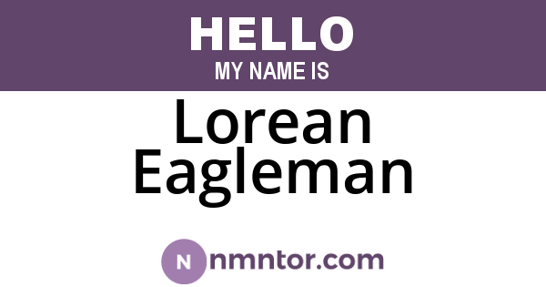 Lorean Eagleman