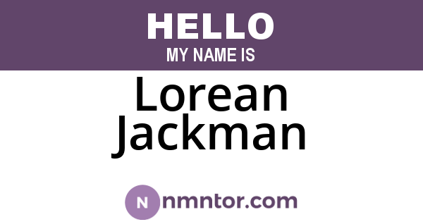 Lorean Jackman