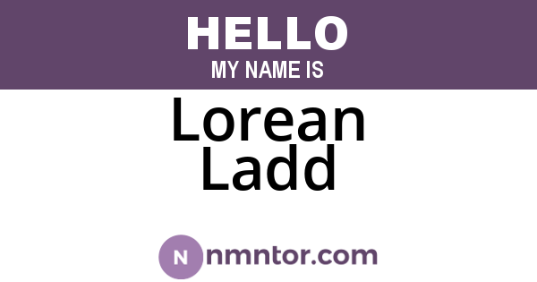 Lorean Ladd