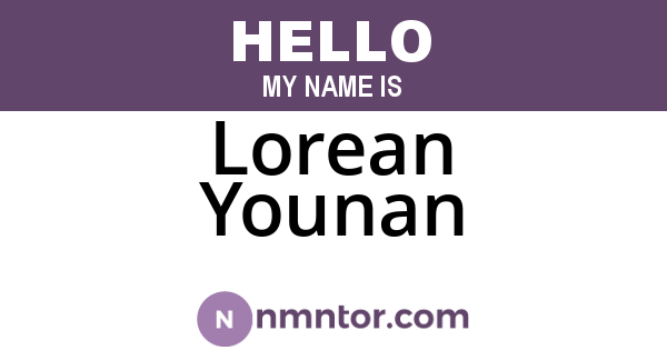 Lorean Younan